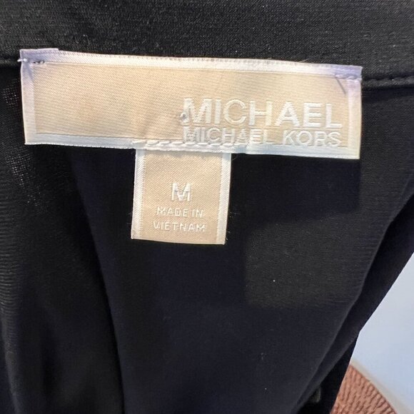 MICHAEL Michael Kors Black Sleeveless tank with gold trim, Size Medium - Picture 10 of 10